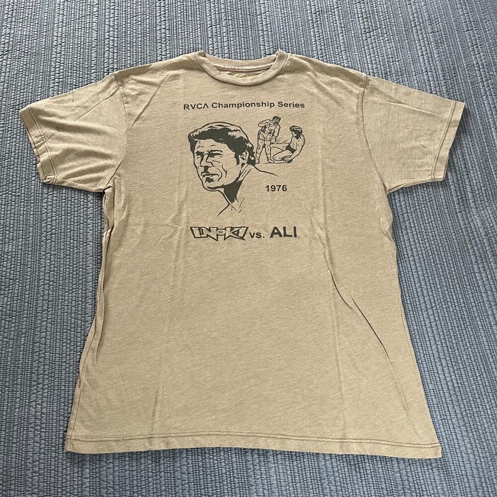 RVCA Inoki vs Ali 1976 Championship Series T-Shirt Men’s Large Beige